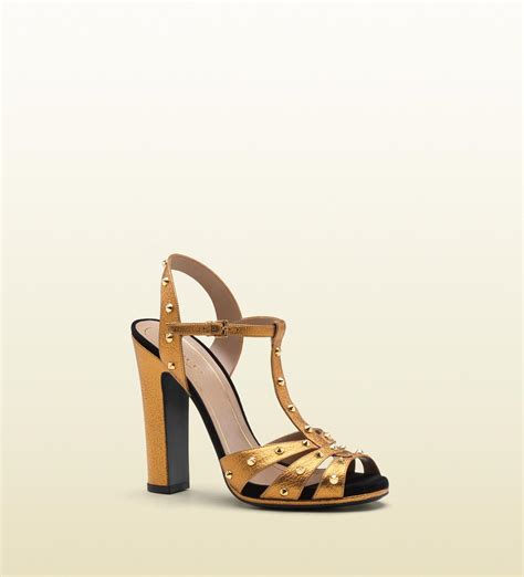 high heels platform gucci gold|Gucci denim platforms.